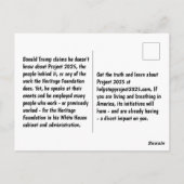 STOP Project 2025 Briefkaart (Achterkant)