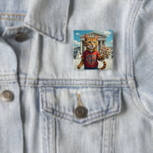 Stop Project 2025 Cat ontwerp Vierkante Button 5,1 Cm (In situ)