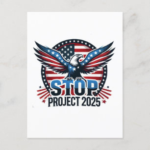 STOP Project 2025 - Defend Democracy Briefkaart