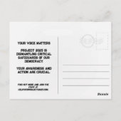 STOP Project 2025 - Defend Democracy Briefkaart (Achterkant)