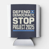 STOP Project 2025 - Defend Democracy - Vote Blue Blikjeskoeler (Achterkant)