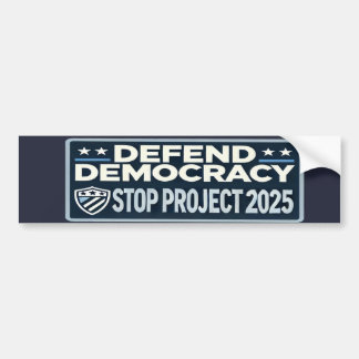 STOP Project 2025 - Defend Democracy - Vote Blue Bumpersticker