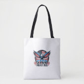 STOP Project 2025 - Defend Democracy - Vote Blue Tote Bag (Voorkant)