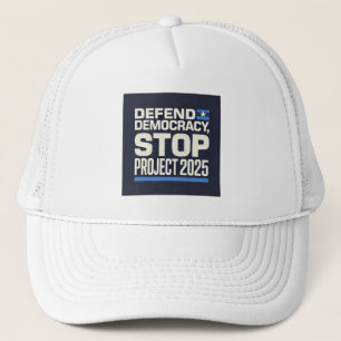 STOP Project 2025 - Defend Democracy - Vote Blue Trucker Pet