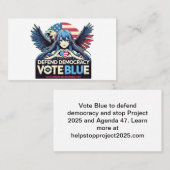 Stop Project 2025 en Agenda 47 Visitekaartje (Voorkant / Achterkant)