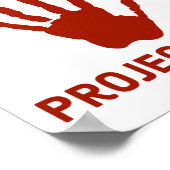 Stop Project 2025 Horror Design met Handprint Act Poster (Hoek)