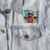 Stop Project 2025 Kat politiek Vierkante Button 5,1 Cm (In situ)