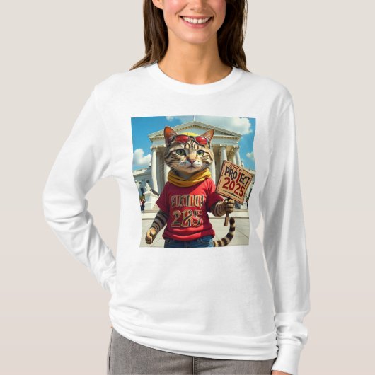 Stop Project 2025 Katten T-shirt (Voorkant)