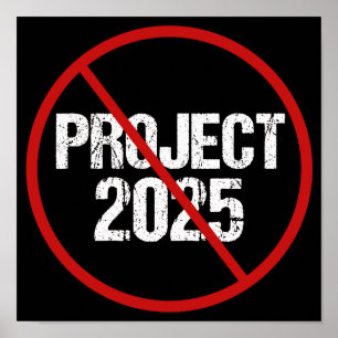 Stop Project 2025 Politiek Poster