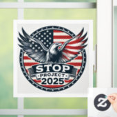 STOP Project 2025 Raamsticker (Huis)