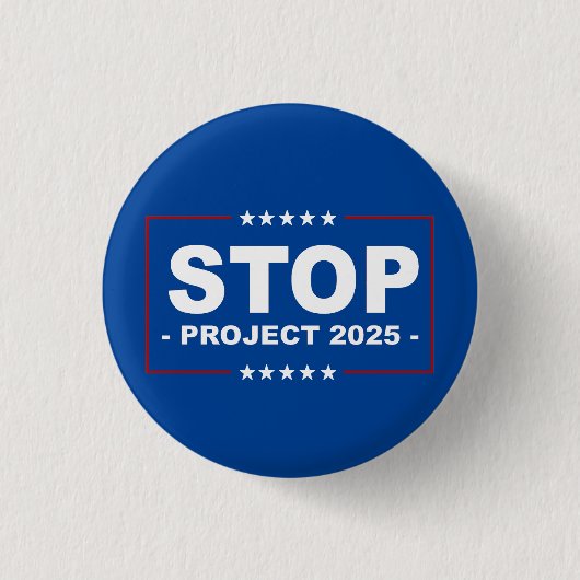 STOP PROJECT 2025 RONDE BUTTON 3,2 CM (Voorkant)
