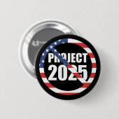 STOP Project 2025 Ronde Button 5,7 Cm (Voorkant /achterkant)