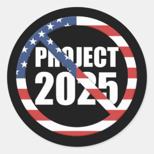 STOP Project 2025 Ronde Sticker