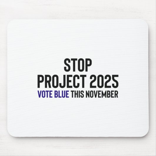 Stop Project 2025 - Stem Blauw 1 Muismat (Voorkant)