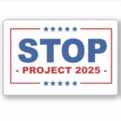 STOP PROJECT 2025 STICKER (Voorkant)
