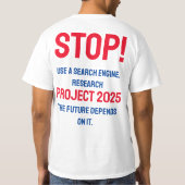 STOP Project 2025 T-shirt (Achterkant)