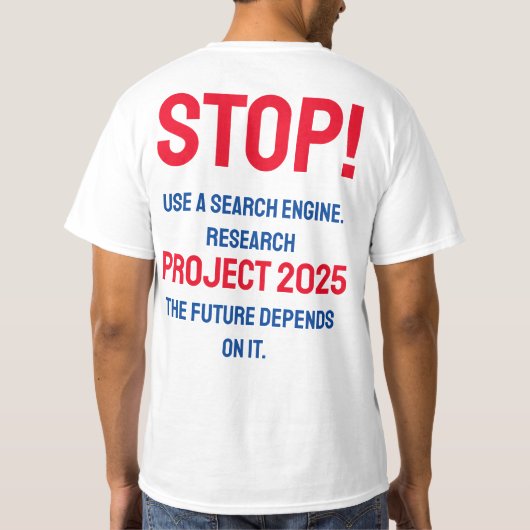 STOP Project 2025 T-shirt (Achterkant)