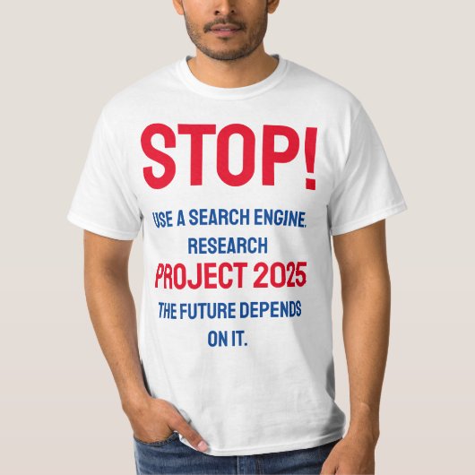 STOP Project 2025 T-shirt (Voorkant)