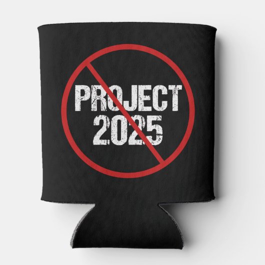 Stop Project 2025 tegen Trump Blikjeskoeler (Achterkant)