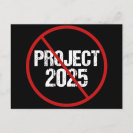 Stop Project 2025 tegen Trump Briefkaart