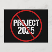 Stop Project 2025 tegen Trump Briefkaart (Voorkant)