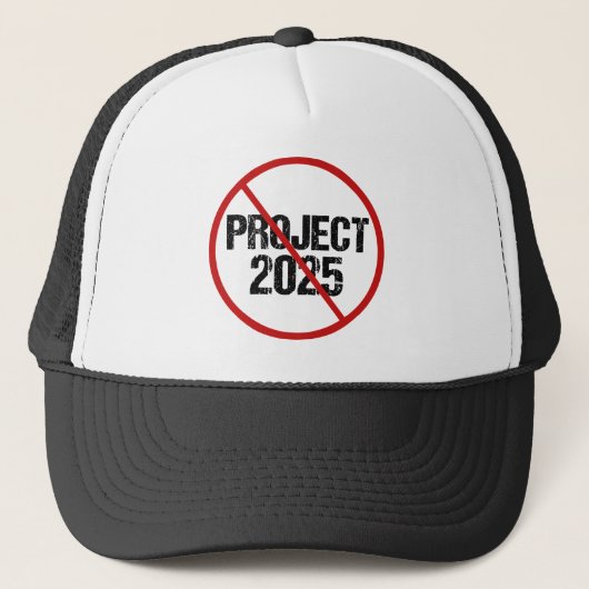 Stop Project 2025 tegen Trump Trucker Pet (Voorkant)
