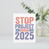 STOP Project 2025 Trump American Patroitic Briefkaart (Staand voorkant)