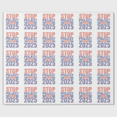 STOP Project 2025 Trump American Patroitic Cadeaupapier (Vlak)