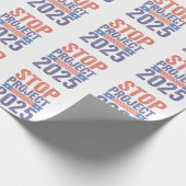 STOP Project 2025 Trump American Patroitic Cadeaupapier (Hoek)