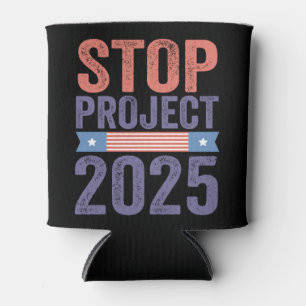 Stop Project 2025 Trump Amerikaans Patriottisch Blikjeskoeler