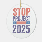Stop Project 2025 Trump Amerikaans Patriottisch Keramisch Ornament (Links)