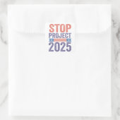 Stop Project 2025 Trump Amerikaans Patriottisch Vierkante Sticker (Tas)