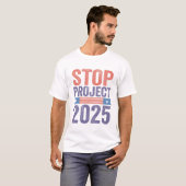 Stop Project 2025 Trump Amerikaanse Patriottisch  T-shirt (Voorkant volledig)