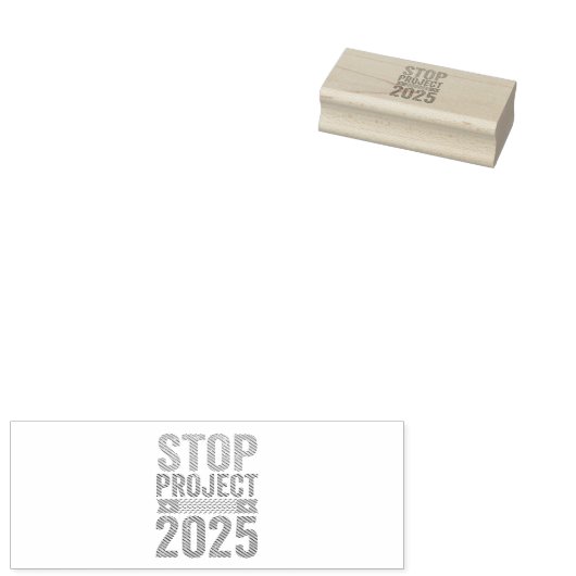 Stop Project 2025 Trump Amerikaanse Patriottische Rubberstempel (Gestempeld)