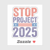 Stop Project 2025 Trump Amerikaanse Patriottische Sticker (Vel)