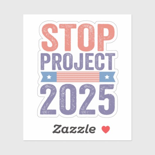 Stop Project 2025 Trump Amerikaanse Patriottische  Sticker (Vel)