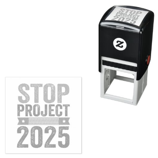 Stop Project 2025 Trump Amerikaanse Patriottische  Zelfinktende Stempel (In situ)