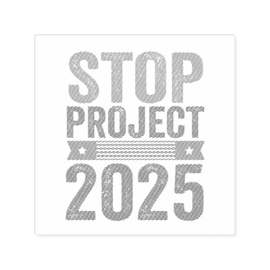 Stop Project 2025 Trump Amerikaanse Patriottische  Zelfinktende Stempel (Design)