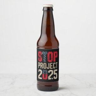 Stop Project 2025 Trump Biden Vintage Bier Etiket