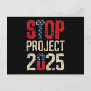 Stop Project 2025 Trump Biden Vintage Briefkaart