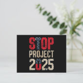 Stop Project 2025 Trump Biden Vintage Briefkaart (Staand voorkant)
