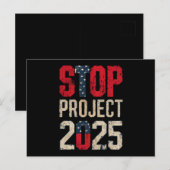 Stop Project 2025 Trump Biden Vintage Briefkaart (Voorkant / Achterkant)