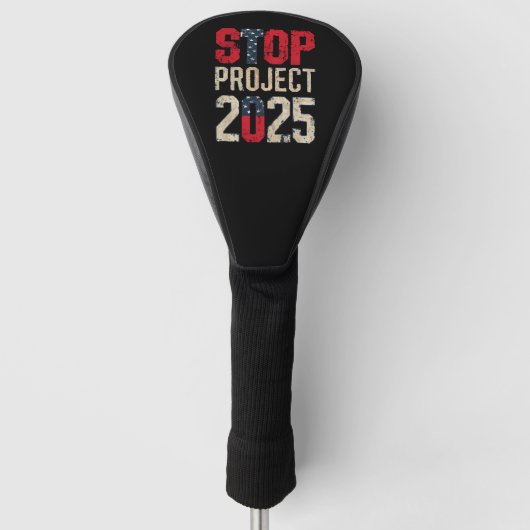 Stop Project 2025 Trump Biden Vintage Golfheadcover (Voorkant)
