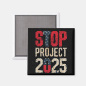Stop Project 2025 Trump Biden Vintage Magneet (Voorkant / Achterkant)