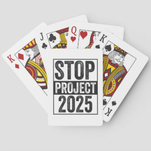 Stop Project 2025 Trump Harris Amerikaans Patriott Pokerkaarten