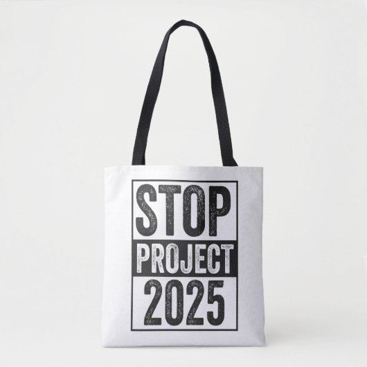 Stop Project 2025 Trump Harris Amerikaans Patriott Tote Bag (Voorkant)