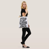 Stop Project 2025 Trump Harris Amerikaans Patriott Tote Bag (Op model)
