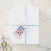 Stop Project 2025 Trump Harris Amerikaanse patriot Cadeaulabel (Met Touw)