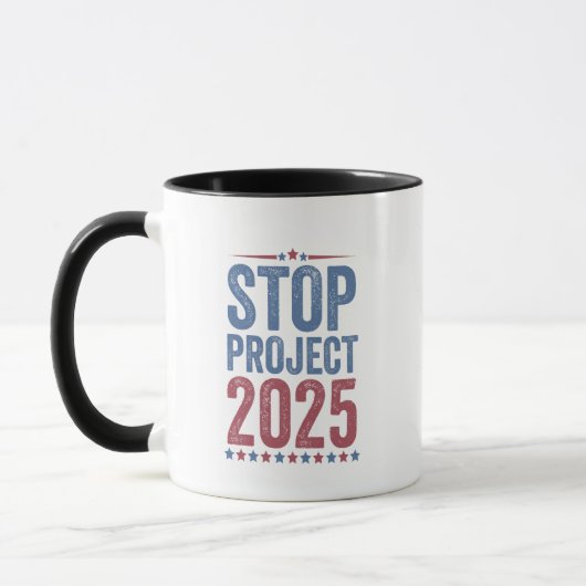 Stop Project 2025 Trump Harris Amerikaanse patriot Mok (Links)