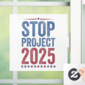 Stop Project 2025 Trump Harris Amerikaanse patriot Raamsticker (Huis)